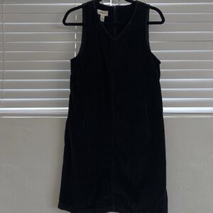 Talbots Black Corduroy Mini Dress